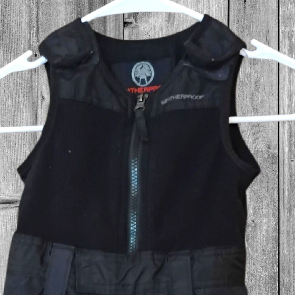 2T Weatherproof Toddler Bib Overalls Snow Pants Black Ski Zip Front